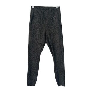 Varley Leopard Print‎ High Rise Leggings Black Grey Activewear Athleisure XS